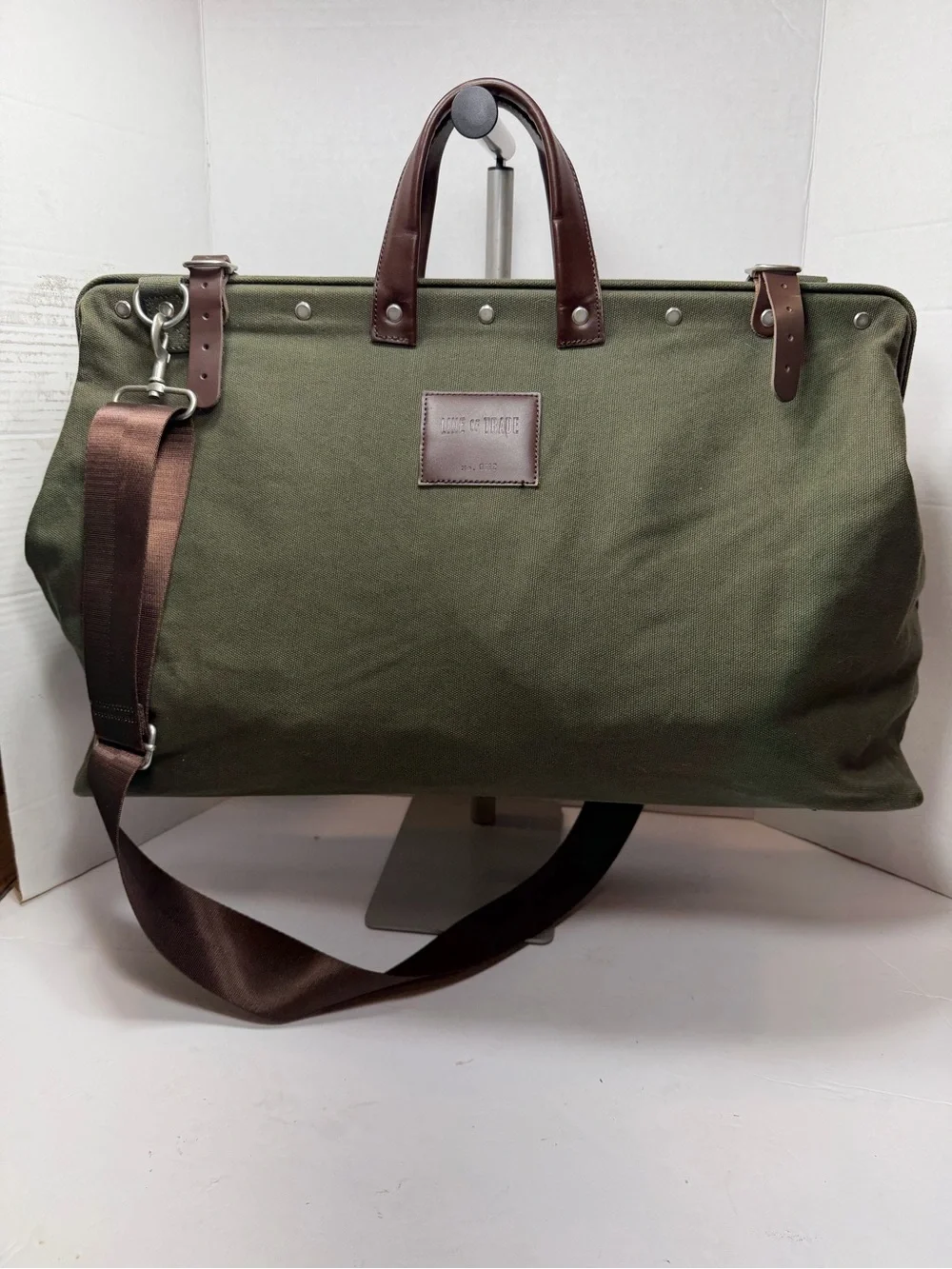 Line of Trade Canvas Weekender Bag Olive Green